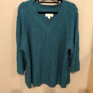 Avenue Plus 26/28 cable knit sweater